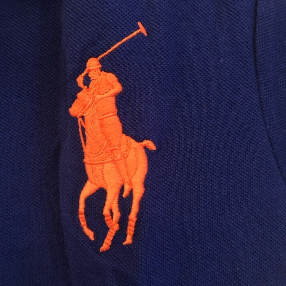 NWT - Skinny Fit Big Pony Polo Shirt Royal Blue Size L - Picture 3 of 11